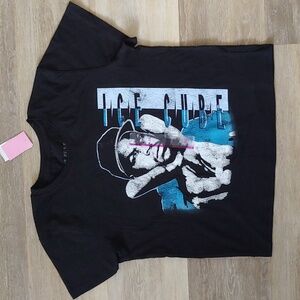 NWT Ice Cube Women's Fitted Crop Top T-Shirt Black Size XXL